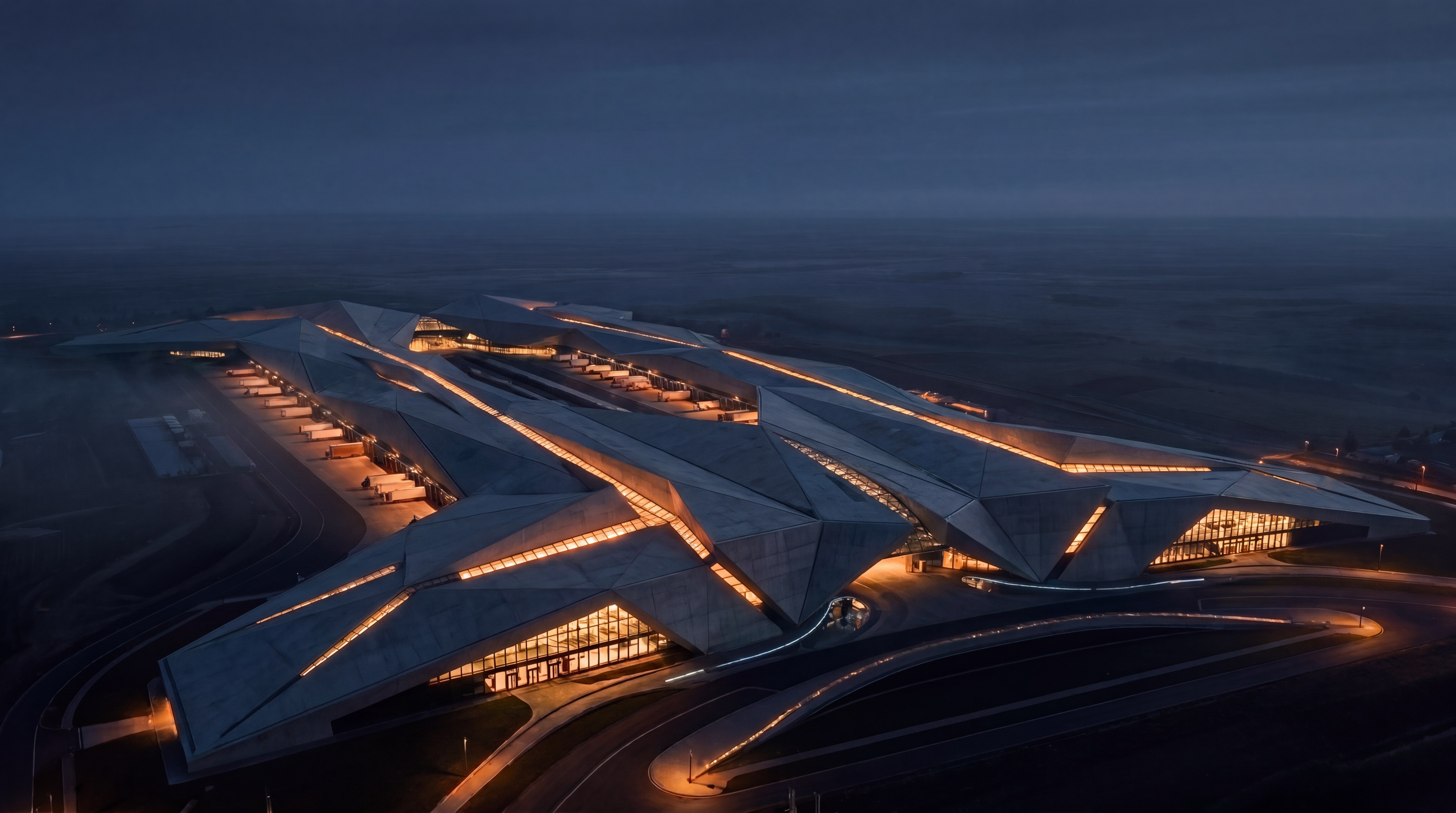 Pegasus autonomous logistics terminal and geometric distribution hub